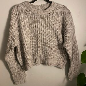 American Eagle grey knitted sweater.